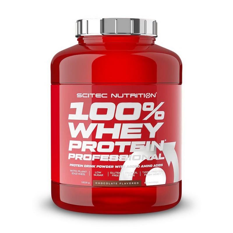 Протеин сывороточный Scitec Nutrition 100% Whey Protein Professional 1,8 кг Клубника