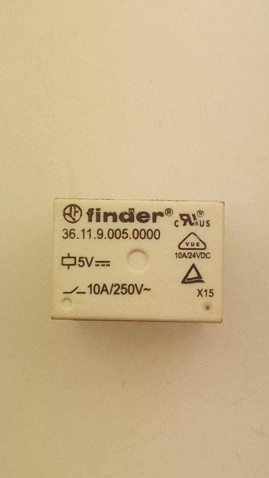 Реле Finder 36.11.9.005.0000 5V 10A (30444)