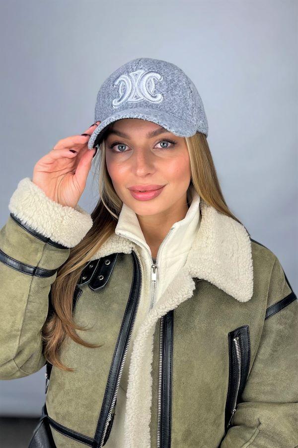 Бейсболка із пальтової діагоналі з вишивкою Braxton Lace 6099 Сірий (2490429475) Бейсболка із пальтової діагоналі з вишивкою Braxton Lace 6099 Сірий (2490429475)