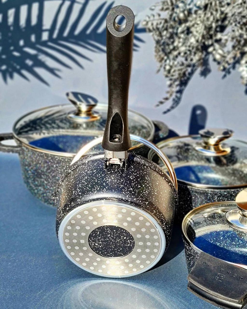 Набір каструль Edenberg із гранітним антипригарним покриттям 8 пр. (EB-8143) - фото 5