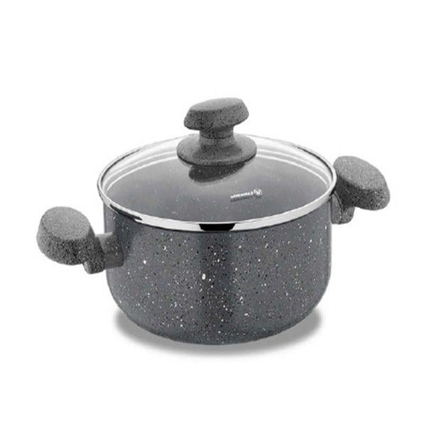 Кастрюля Korkmaz Mia Granit 9 л алюминиевая с крышкой Black (A2807) Кастрюля Korkmaz Mia Granit 9 л алюминиевая с крышкой Black (A2807)