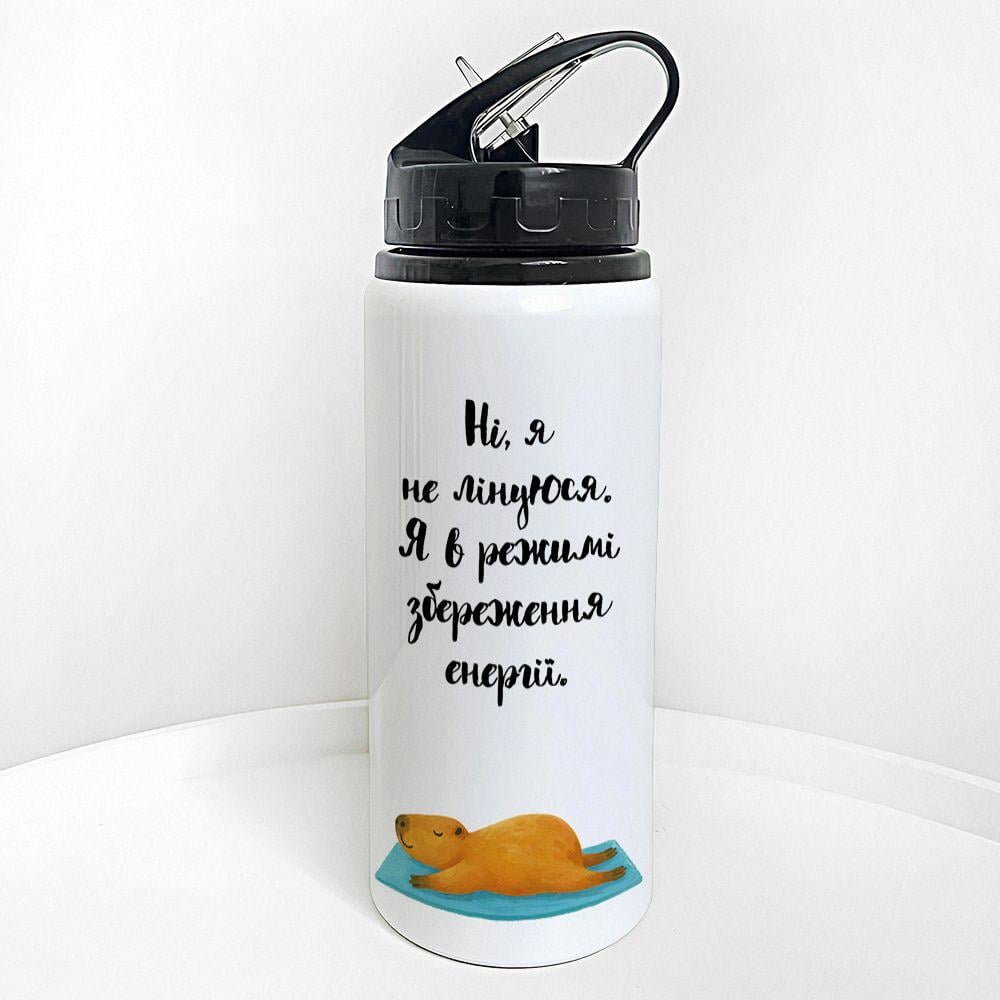 Бутылка для воды с трубочкой Presentville "Нет, я не ленюсь. Я в режиме сохранения энергии" 600 мл (PLV_25A049) Бутылка для воды с трубочкой Presentville "Нет, я не ленюсь. Я в режиме сохранения энергии" 600 мл (PLV_25A049)