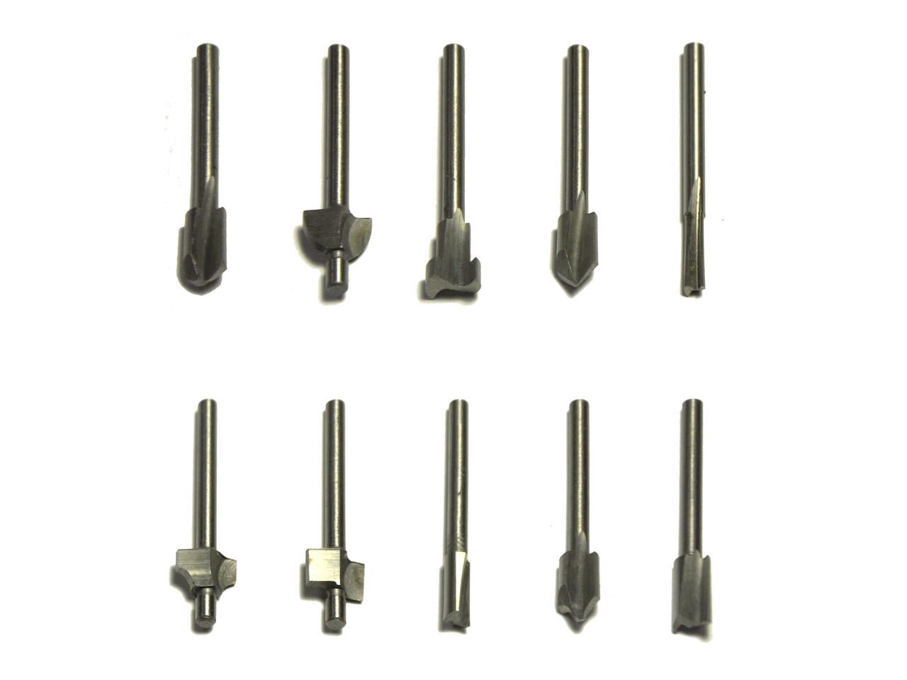 Набор мини фрез Yds Tools по дереву для бормашины 10 шт. HSS+TiN хвостовик 3 мм Набор мини фрез Yds Tools по дереву для бормашины 10 шт. HSS+TiN хвостовик 3 мм
