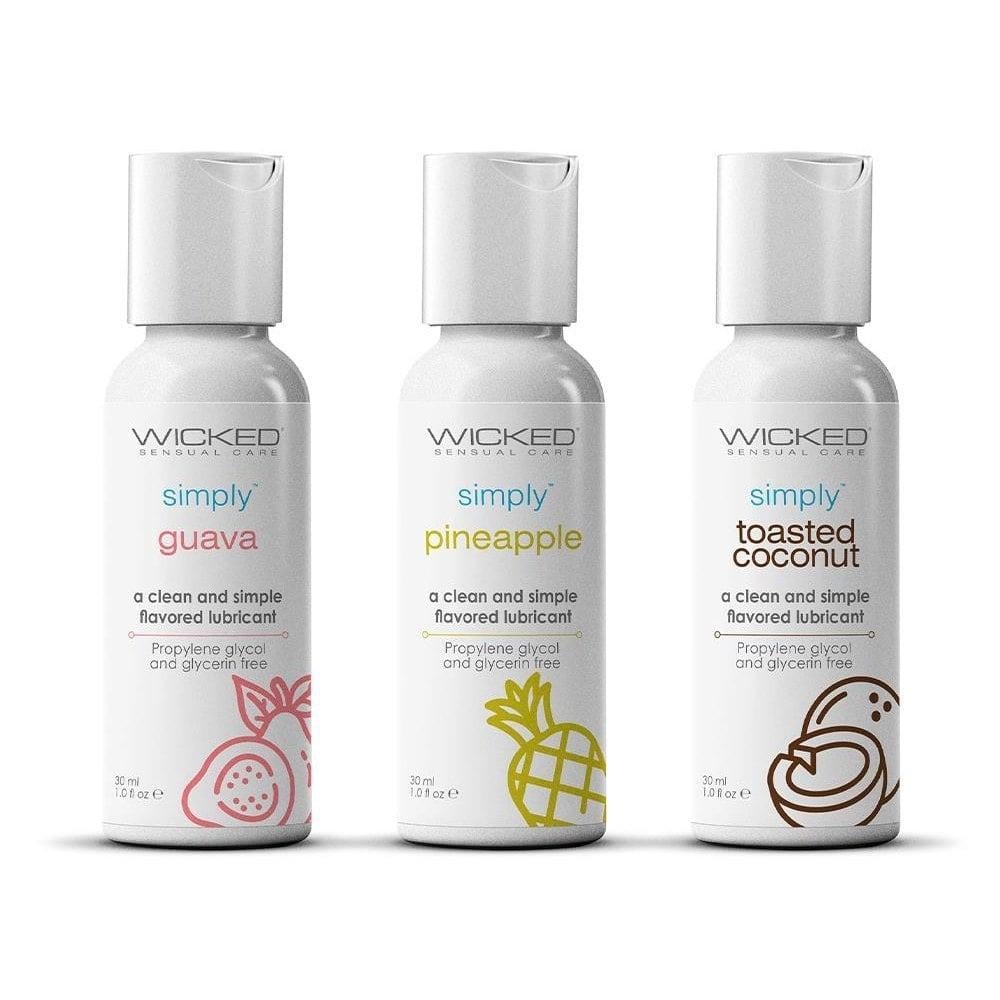 Набор ароматизированных лубрикантов WICKED Simply Tropical Trio Kit 3 шт. (2515467631)
