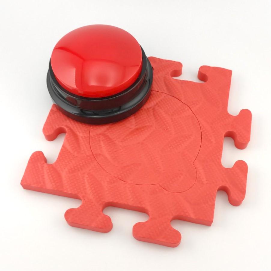 Кнопка голосовая интерактивная с функцией записи 9х4,5 см /коврик 16х16х1 см Красный (ИК9016к07) - фото 2 Кнопка голосовая интерактивная с функцией записи 9х4,5 см /коврик 16х16х1 см Красный (ИК9016к07) - фото 2