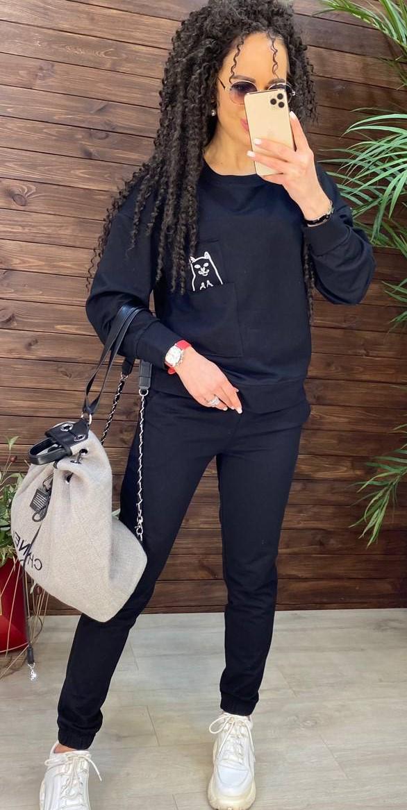 Костюм жіночий Котик XL Чорний (1285-тк)