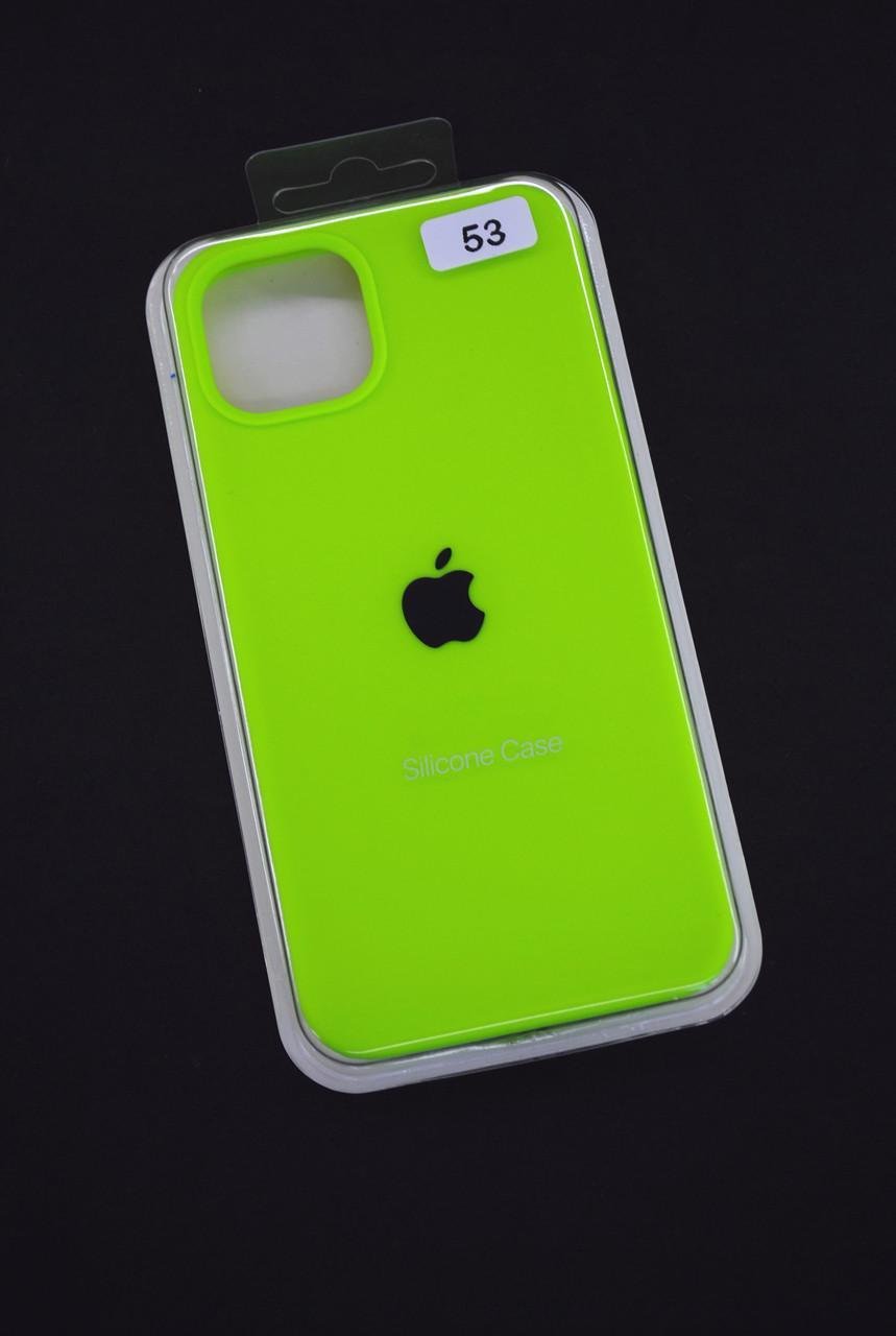 Чохол для телефону iPhone 15Plus Silicone Case FULL №53 neon green