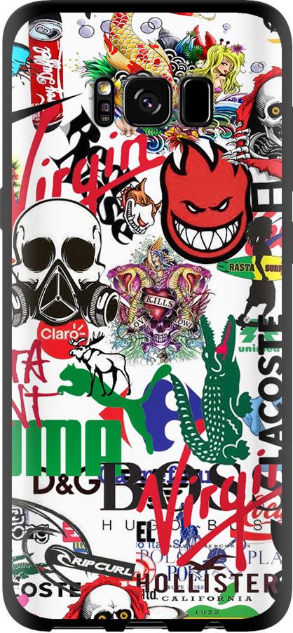 Чехол на Samsung Galaxy S8 Many different logos (4022b-829-42517)