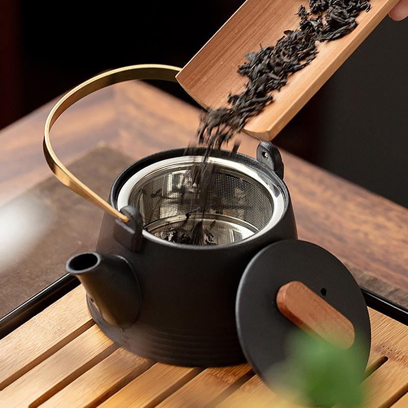 Дорожный набор для чайной церемонии керамический Black - фото 3