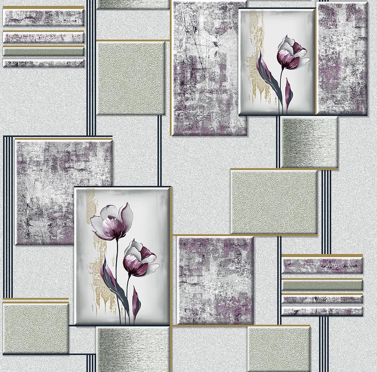 Обои бумажные влагостойкие Континент Гриф Лиловый (2245)