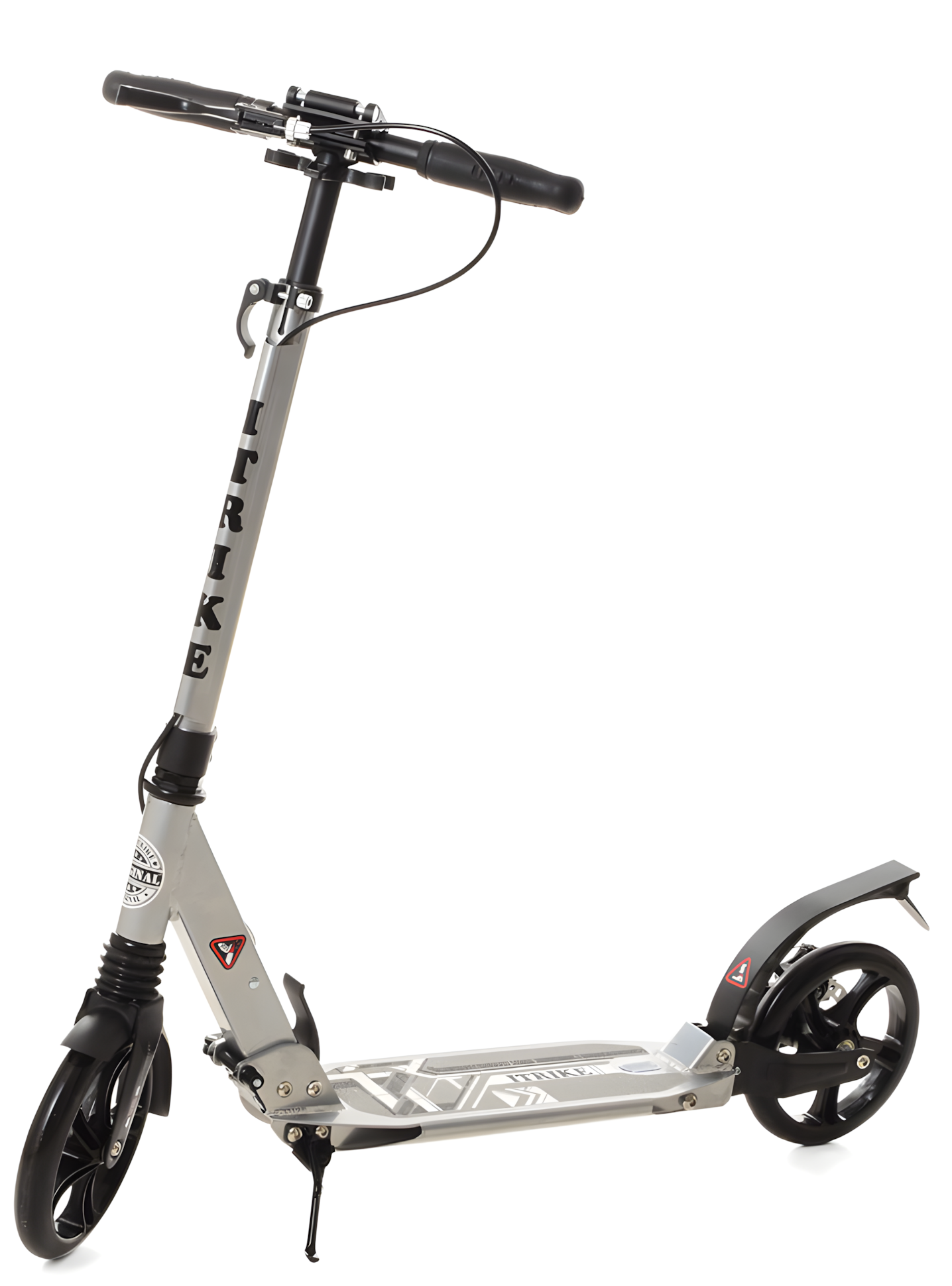 Самокат міський iTrike від 8 років двоколісний з поліуретановими колесами Сірий (DS-171-S-360)