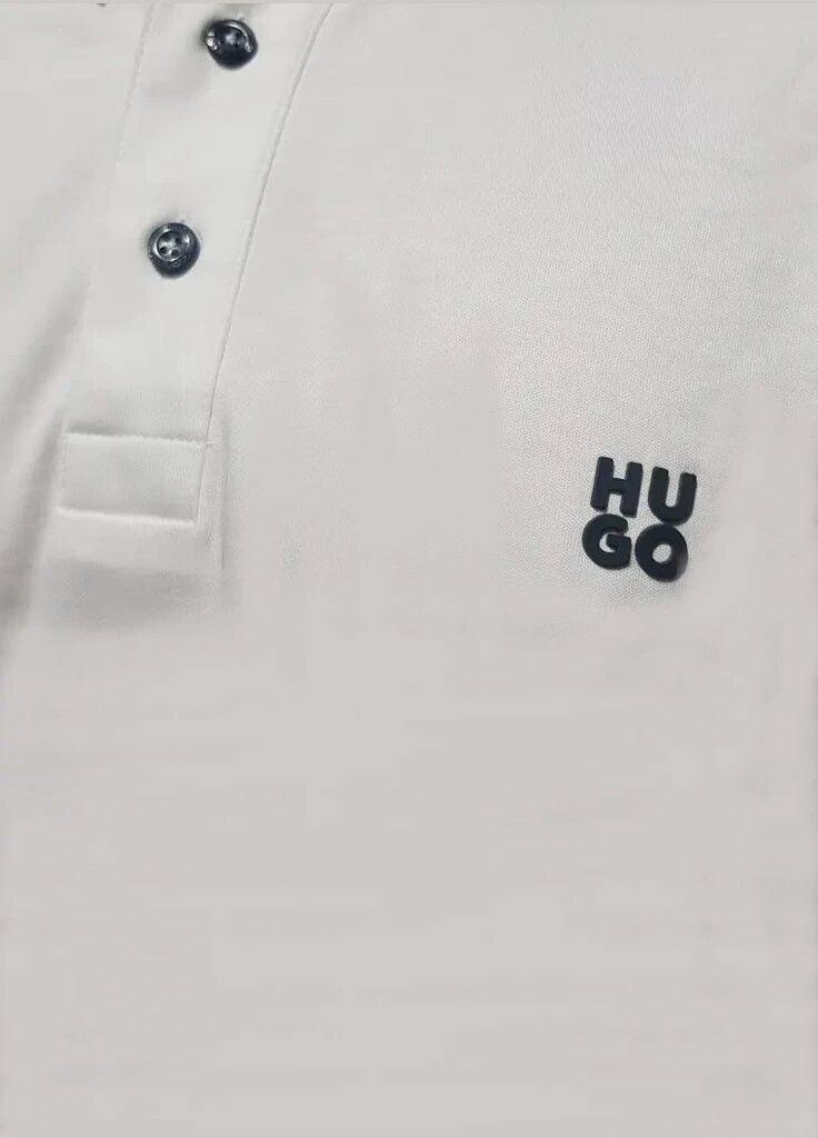 Поло мужское Hugo Boss Cotton-Piqué Regular-Fit Polo Shirt LogO HB-15269 L White - фото 4