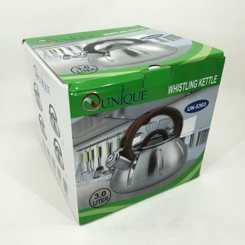 Чайник Unique UN-5303 со свистком 3 л Brown (tf5906) - фото 9 Чайник Unique UN-5303 со свистком 3 л Brown (tf5906) - фото 9