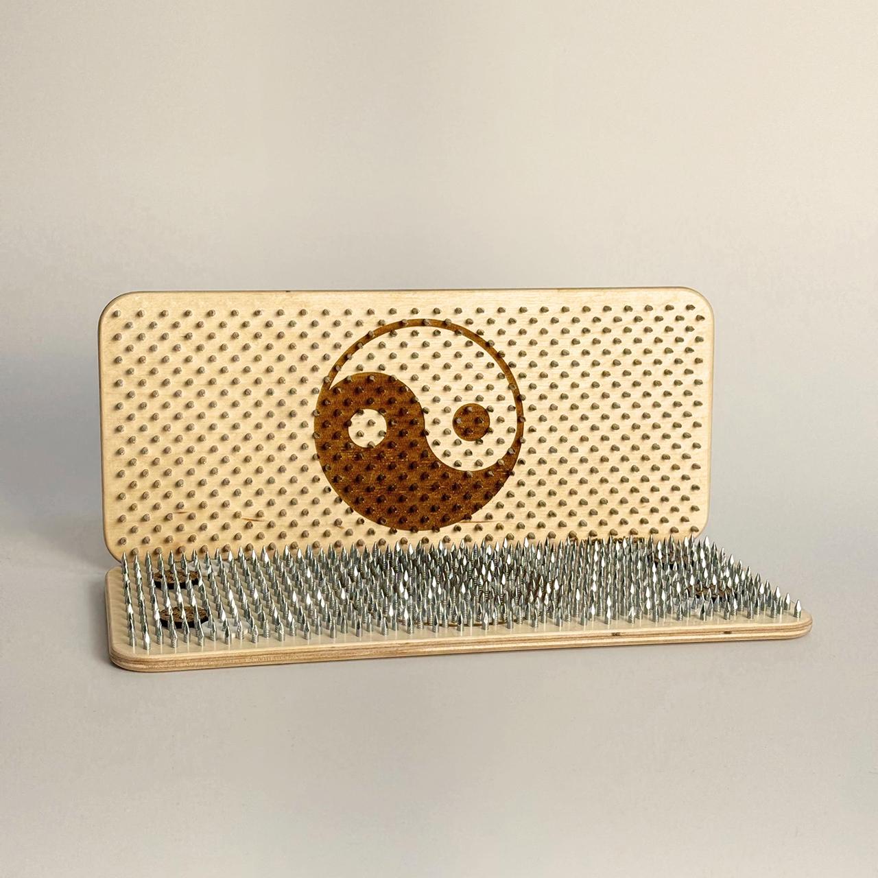 Дошка Садху для йоги Aurora Мінімалізм Ромб Інь і Ян 320x140 мм (ДС Мінімалізм Ромб ІЯ 320_140_8) - фото 2