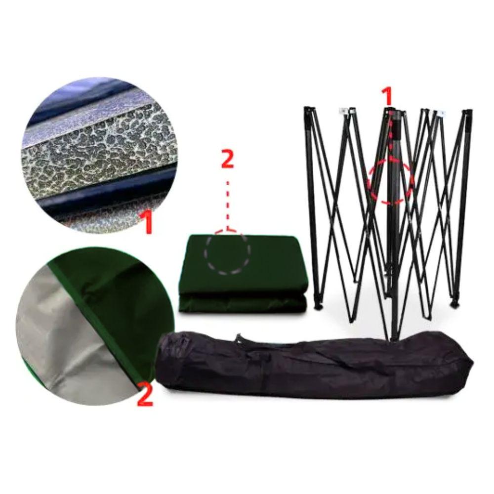 Намет павільйон розсувний Bonro B-9004 з стінками 2,9х2,9 м Чорний (42400987) - фото 7 Намет павільйон розсувний Bonro B-9004 з стінками 2,9х2,9 м Чорний (42400987) - фото 7