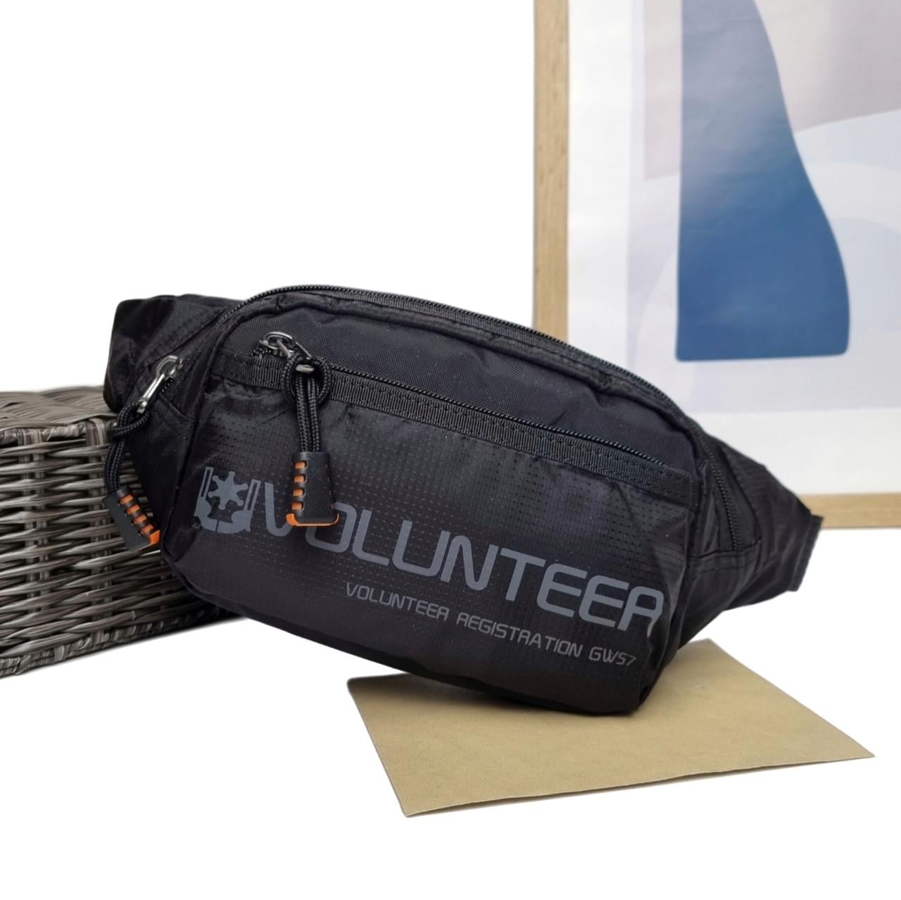 Сумка поясна Volunteer поліестер Чорний (1802-17 black)