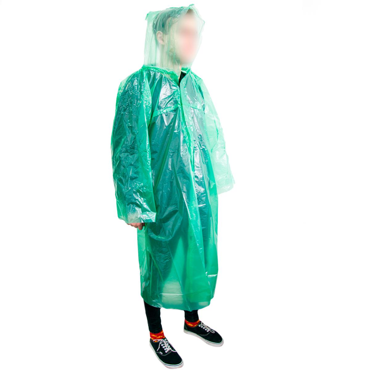 Дождевик рыбацкий на липучках 125х80 см Зеленый (1008488-Green)