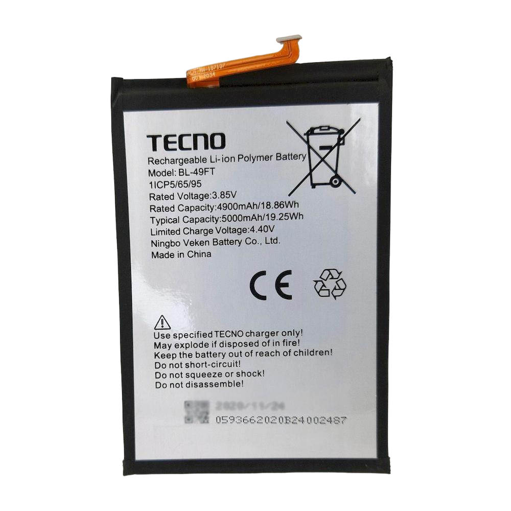 Акумулятор для Tecno BL-49FT Tecno Spark 6 Go KE5 Tecno Pop 4 BC2 PRC