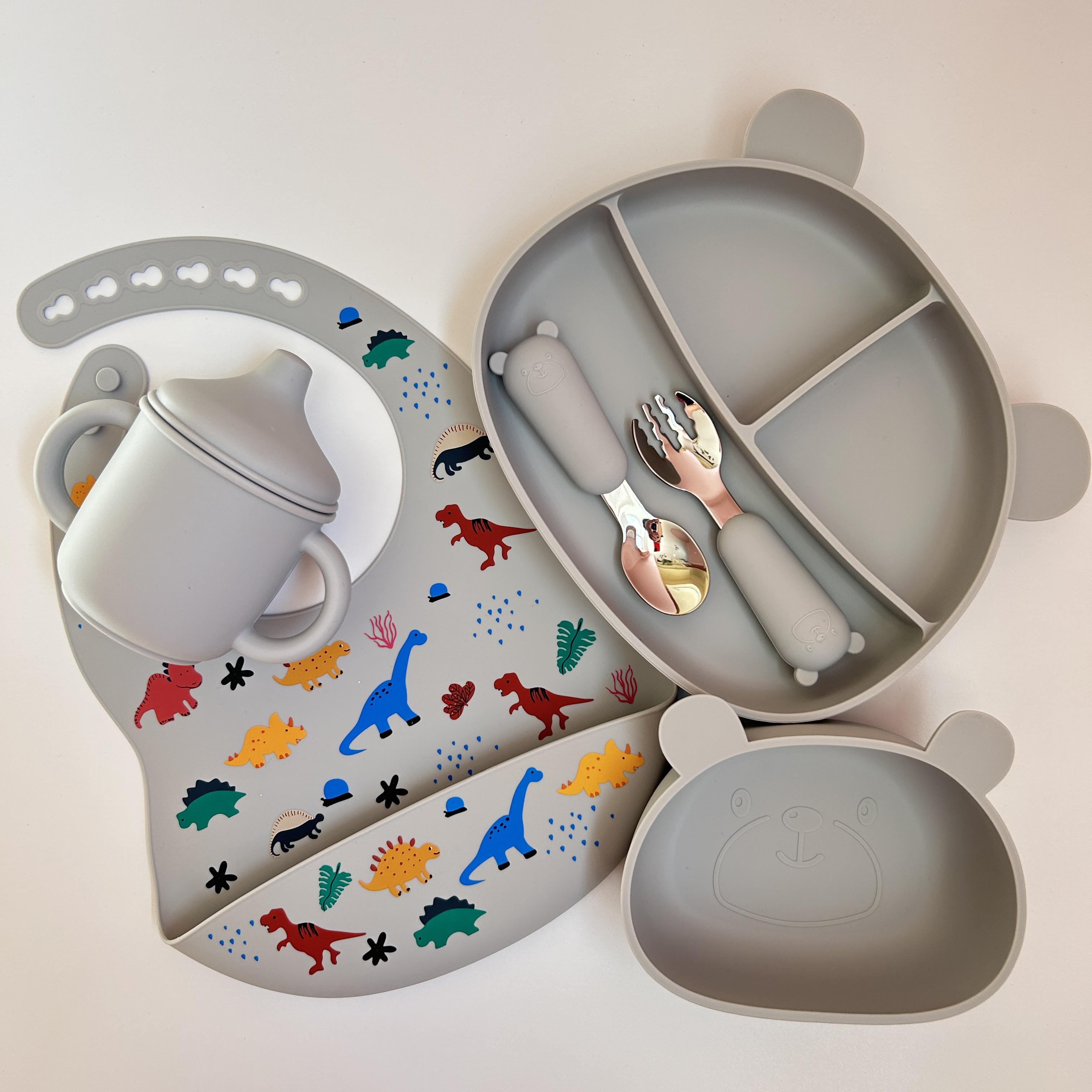 Набор детской посуды Мишки BPR img_e5290 Light grey