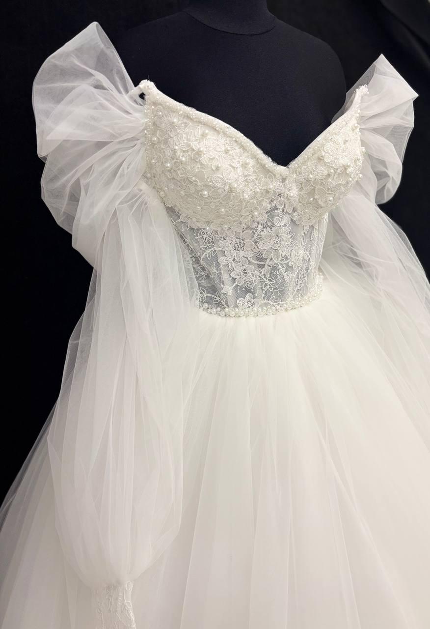 Свадебное платье Кэри пышное фатин Айвори (00048) Свадебное платье Кэри пышное фатин Айвори (00048)