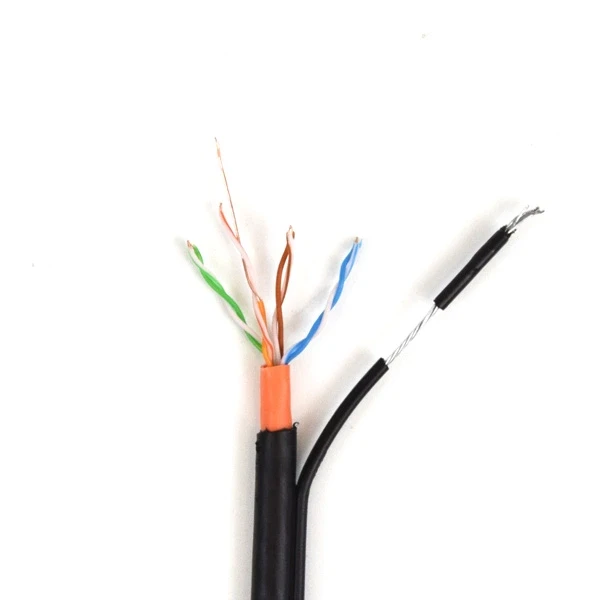 Кабель витая пара ATIS UTP 4х2х0,5-CU PVC-PE MT cat.5e UTP медный наружный с несущим тросом 305 м (3127501145)