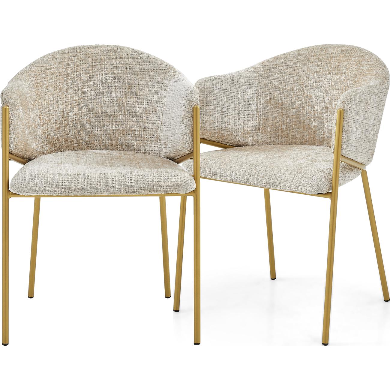 Комплект из 2-х обеденных стульев Navi с подлокотниками Powder dawn charm champagne base (13845)