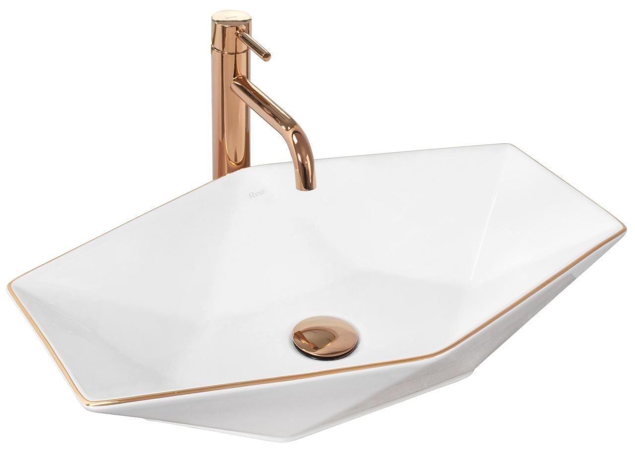 Умывальник накладной Rea VEGAS Rose Gold Edge (2808389759)