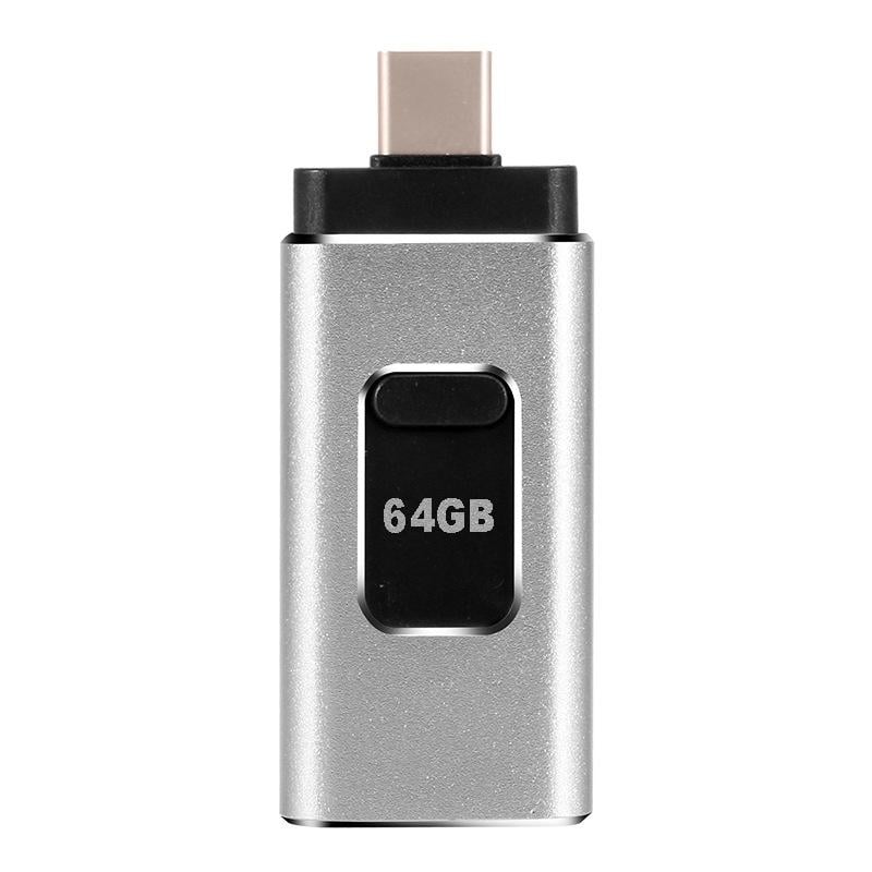 Флеш-накопитель 64Gb USB Type A Type C Lightning UFT FD64