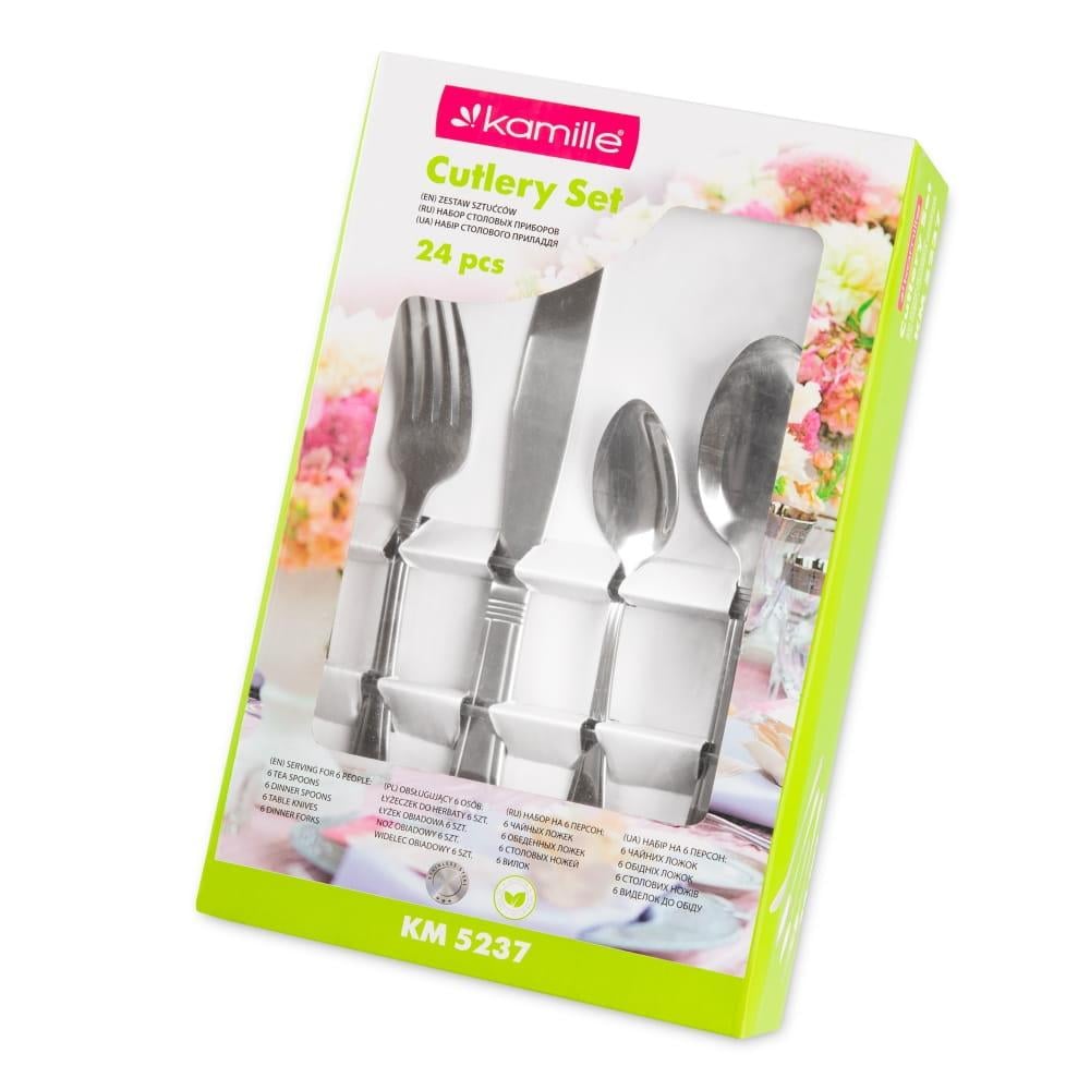 Набір столових приладів Kamille KM-5237R з нержавіючої сталі 24 предмети (2626114924)