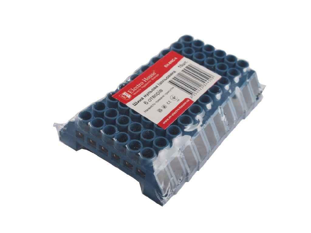 Шина нулевая Electro House изолированная 6 отверстий EH-BNC-6 (805946)