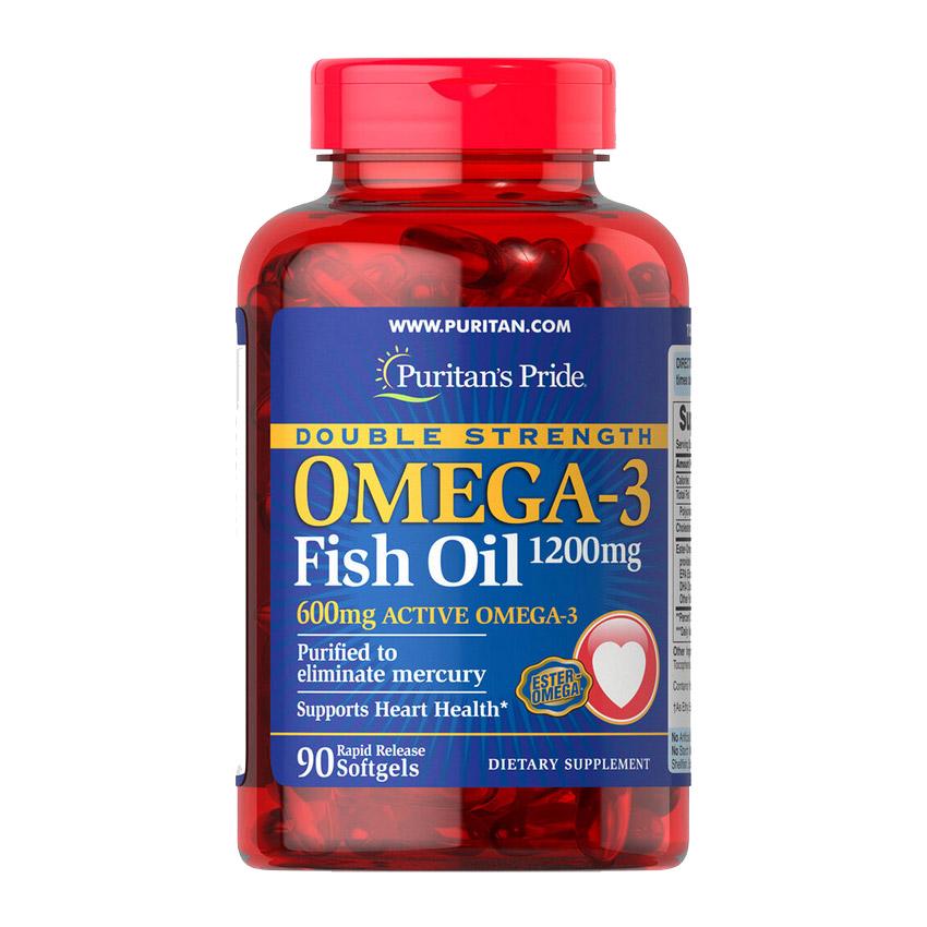 Рыбий жир Омега-3 Puritan's Pride Double Strength 1200 мг 90 капсул (00000002158)