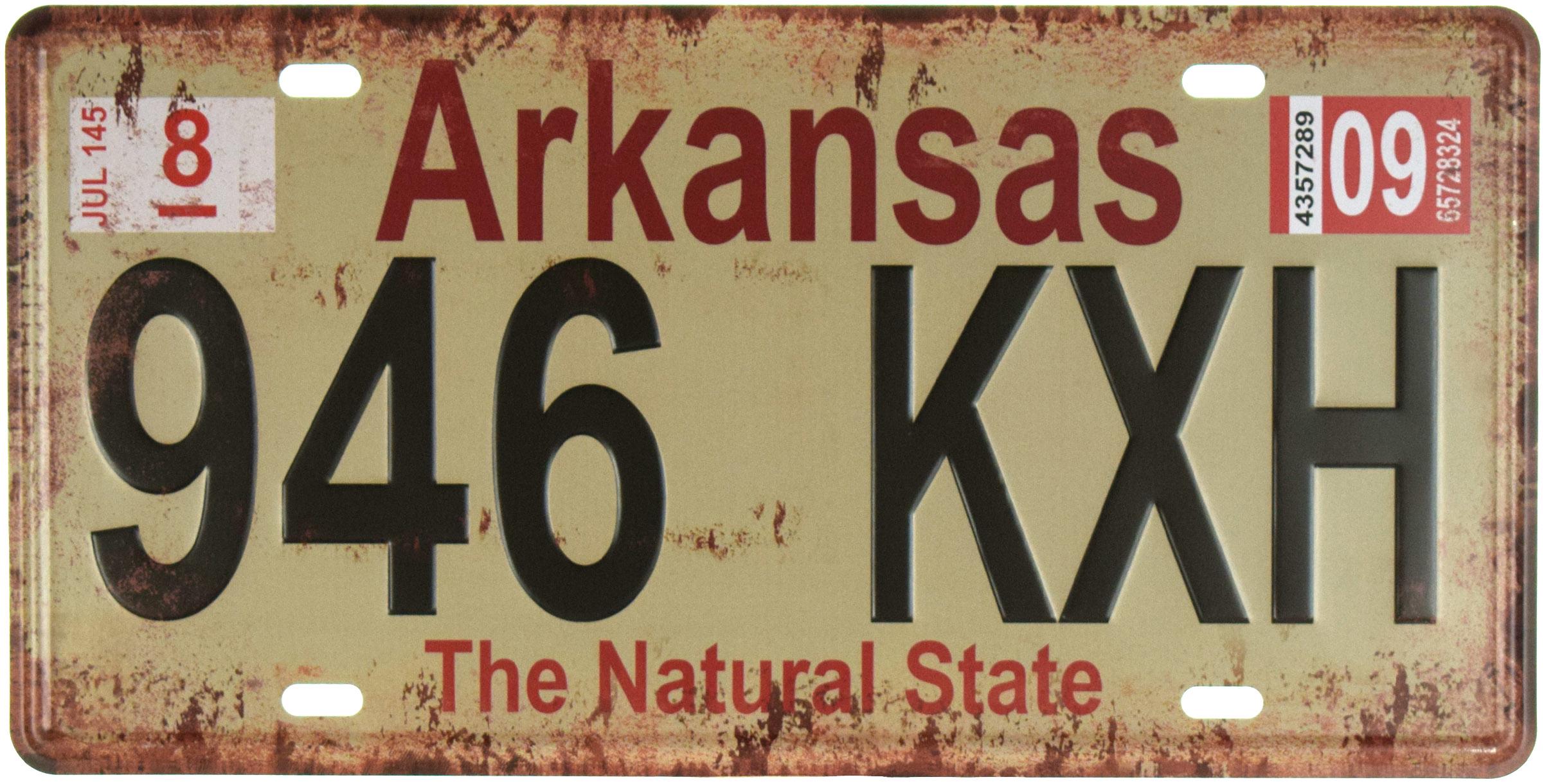 Табличка металлическая Арканзас/Arkansas 946 KXH 15x30 см