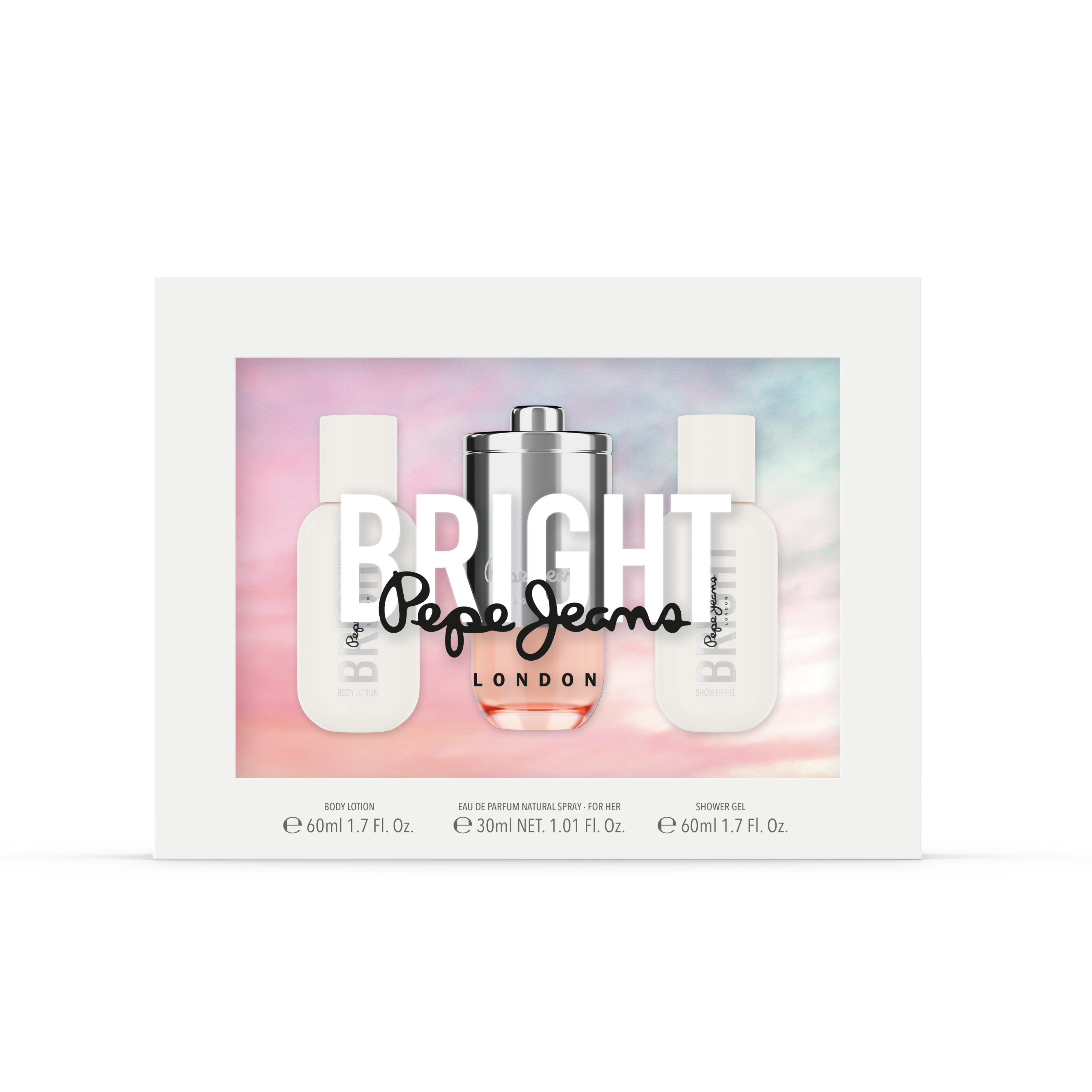 Набор парфюмерная вода для женщин Pepe Jeans Bright 30 мл/лосьон 60 мл/гел для душа 60 мл (PPJ092)