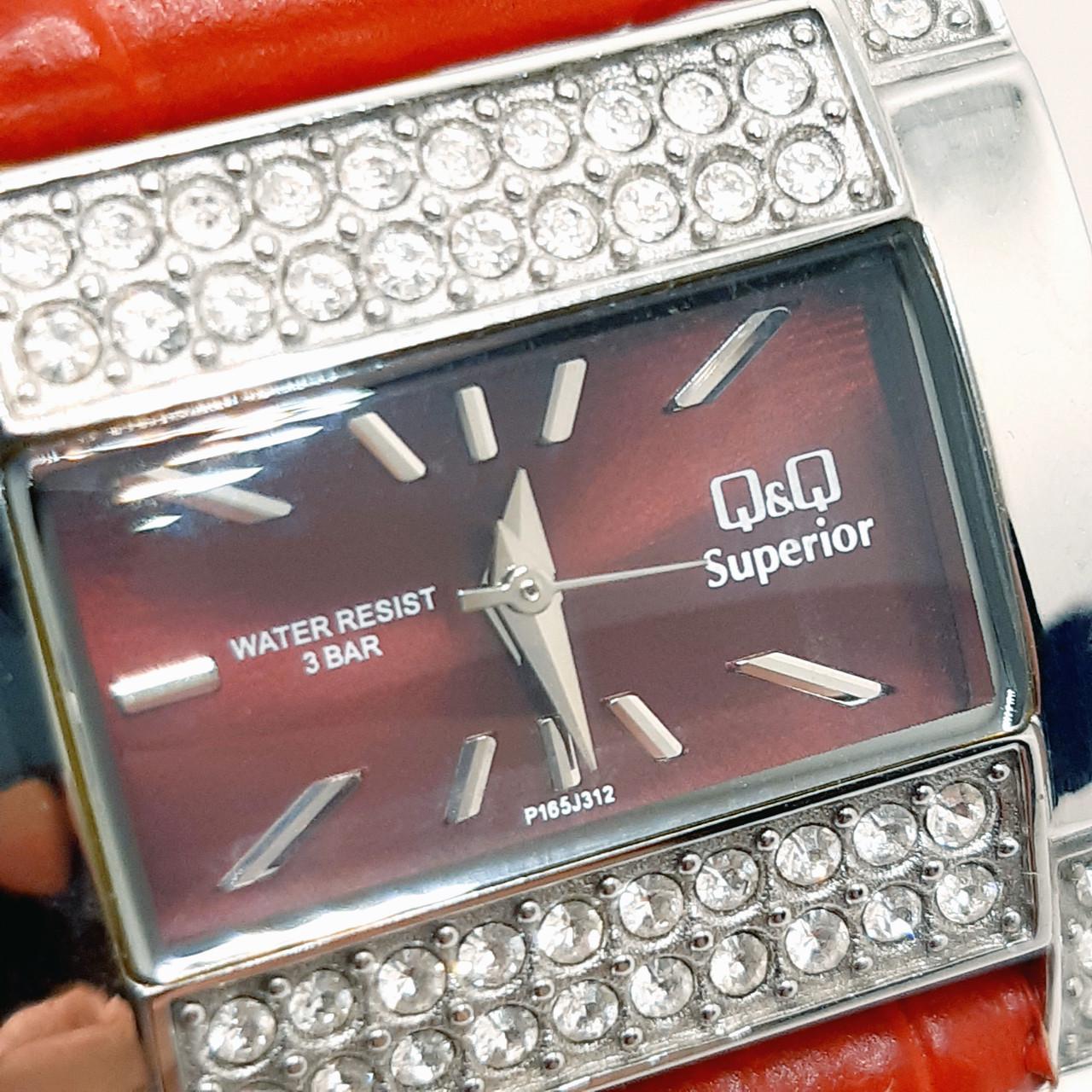 Наручные часы Q&Q Superior series женские кварцевые кожаный ремешок (Р165J312) - фото 4