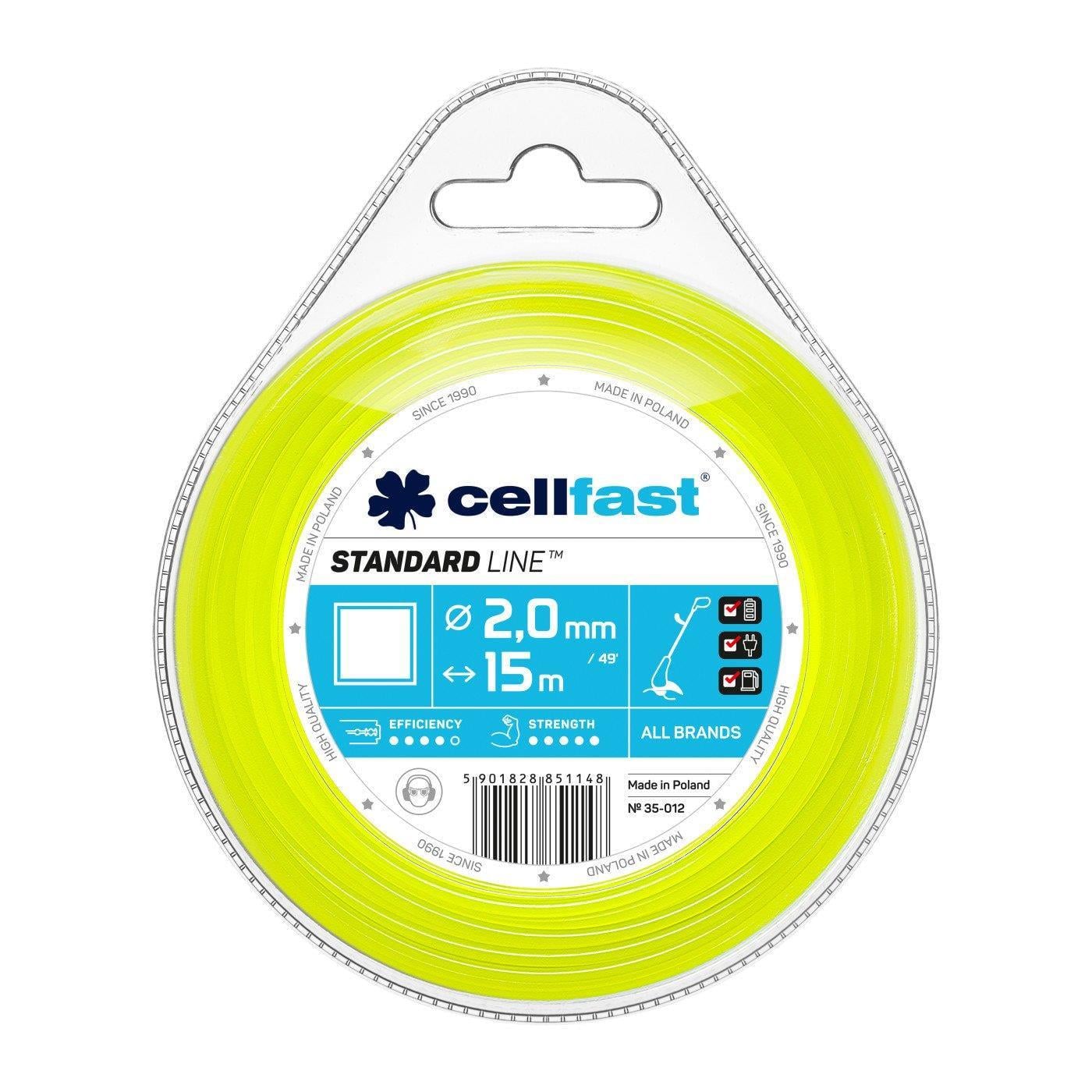 Леска для триммера Cellfast Квадрат 2 мм 15 м (35-012)