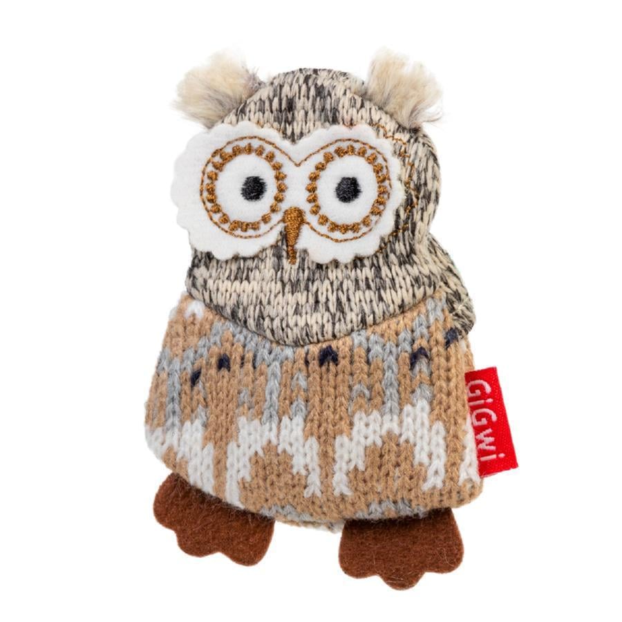 Игрушка для собак GiGwi Plush Сова с пищалкой 10 см