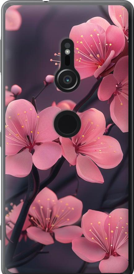 Чехол на Sony Xperia XZ2 H8266 Пурпурная сакура (6075u-1378-42517)