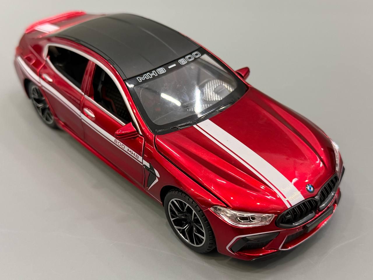 Машинка BMW M8 Авто Эксперт металлопластик 1:24 звук/свет/инерция Красный (1340-03)