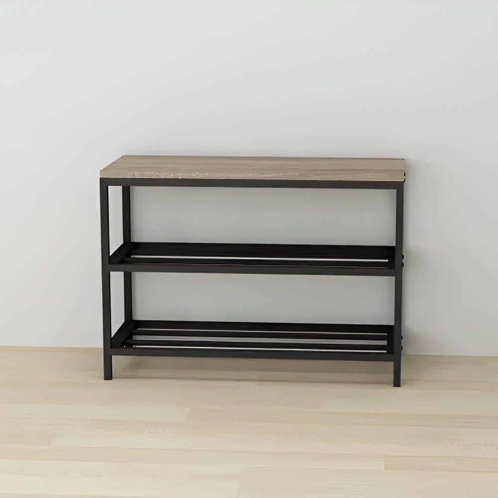 Банкетка универсальная Ferrum-decor Слайм ДСП 16 мм 45x63x26 см Черный/Дуб Сонома Трюфель (FRD-104073)