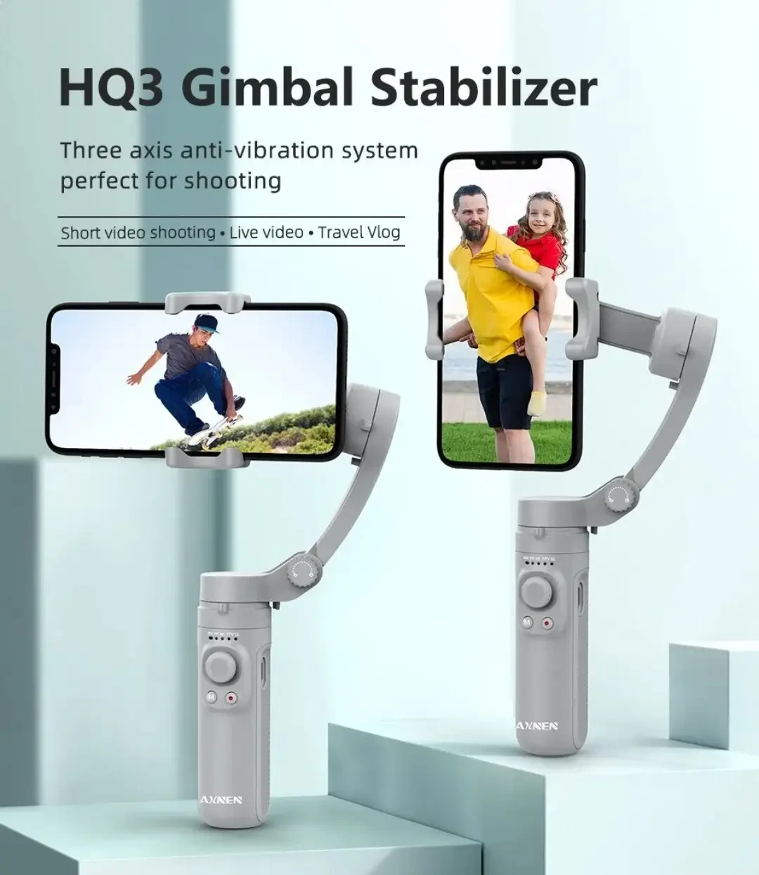 Стабилизатор HQ3 3-Axis Gimbal Stabilizer стедикам (2065250335) - фото 2