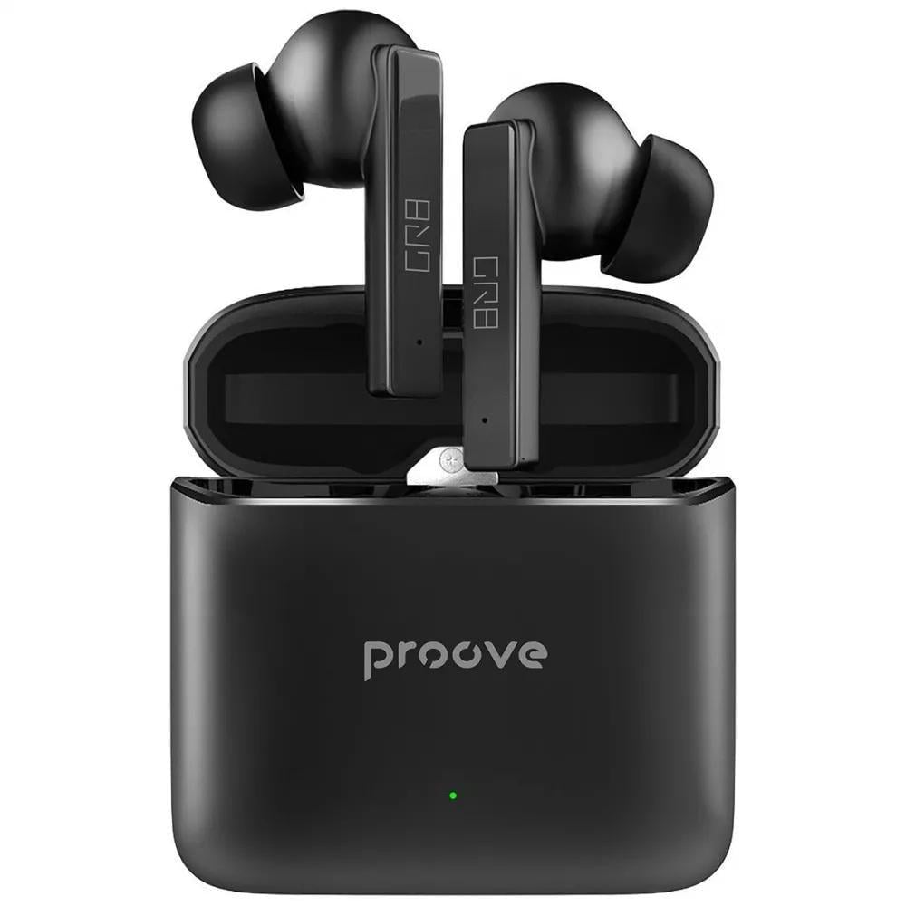 Наушники беспроводные в кейсе Proove Cold Sound GR8 Black (TWCSGR010001)