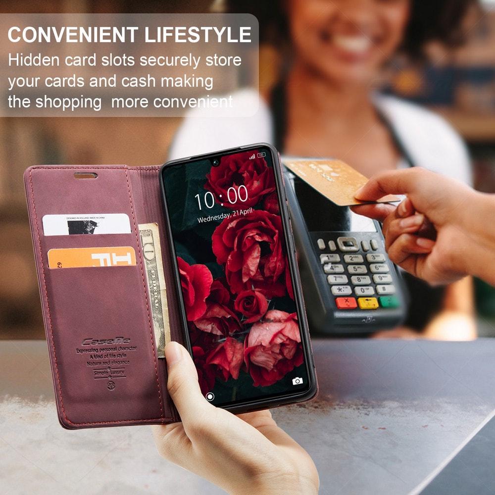 Чехол книжка с магнитом Xiaomi Poco C65 CaseMe Wine (35389-42) - фото 7 Чехол книжка с магнитом Xiaomi Poco C65 CaseMe Wine (35389-42) - фото 7