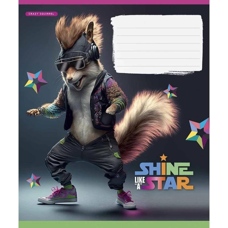 Школьная тетрадь в линейку Школярик 12 листов Разноцветный (NB-286-Z-423)