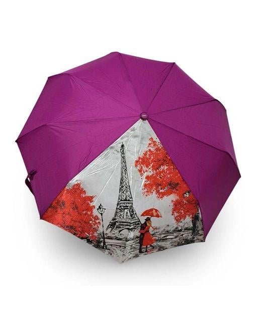 Зонтик Susino №466 женский автомат 9 спиц 3 сборки Сиреневый