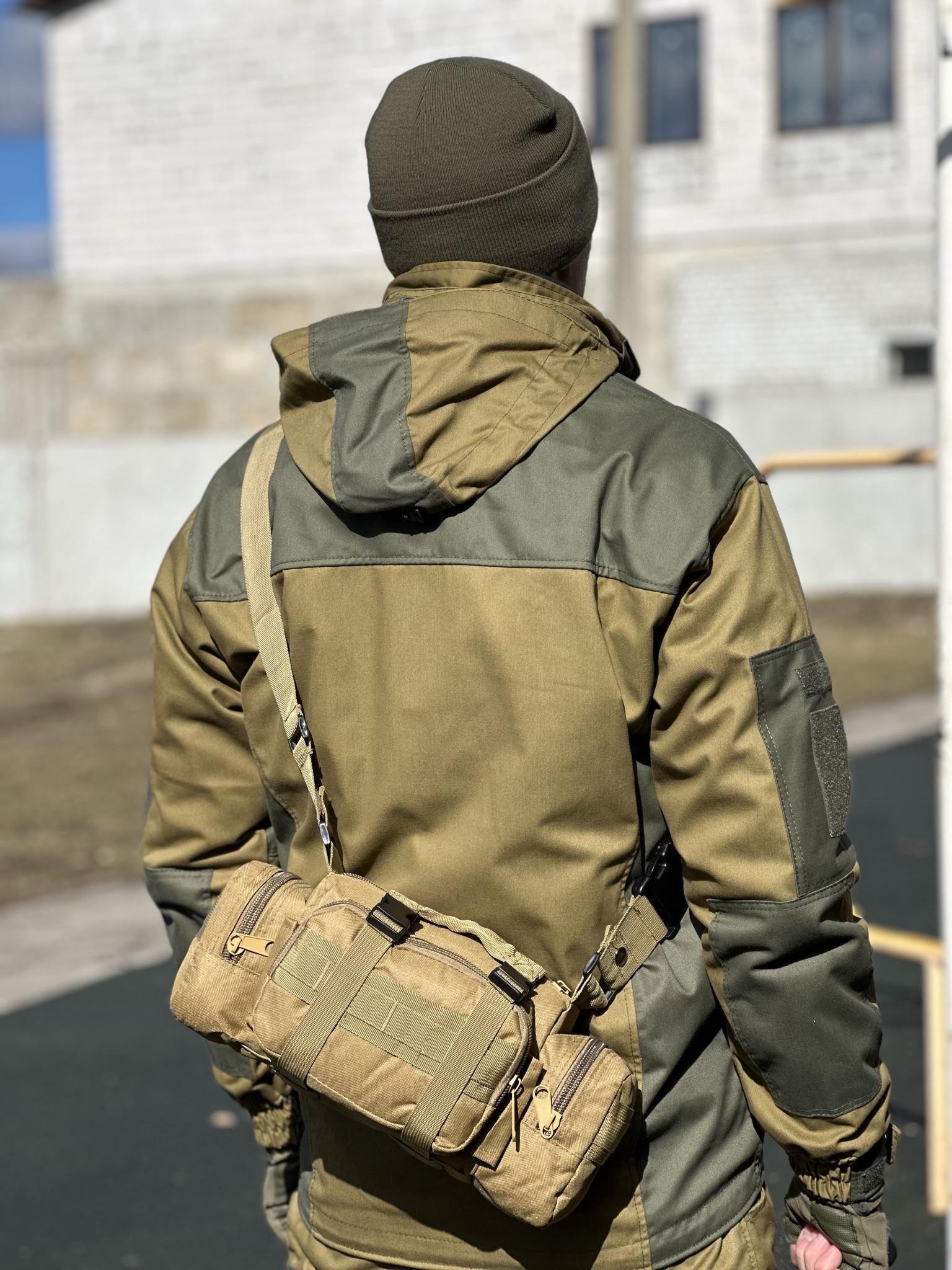 Сумка нагрудная поясная Tactic с ремнем на плечо 5 л Coyote (104-coyote) - фото 5 Сумка нагрудная поясная Tactic с ремнем на плечо 5 л Coyote (104-coyote) - фото 5