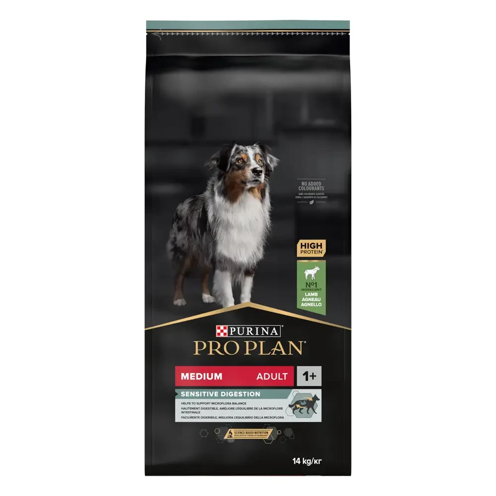 Сухой корм для собак ProPlan Medium Sensitive ягненок 14 кг (7613035214774)
