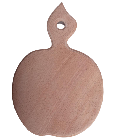 Заготовка для декупажа и росписи под покраску доска разделочная Яблоко 31х20,5 см (1036)