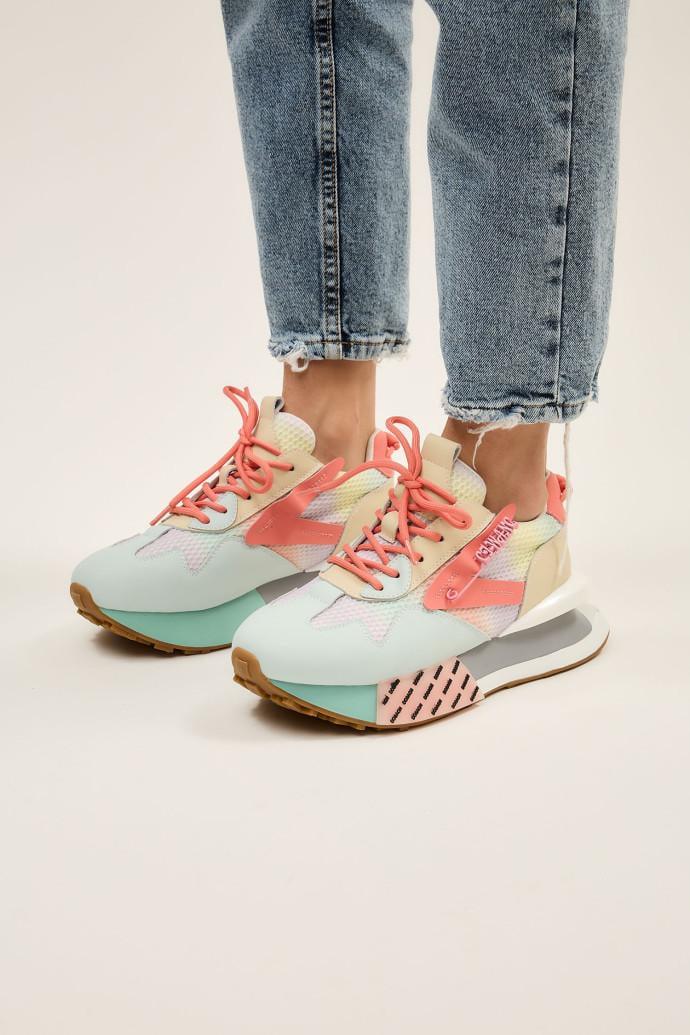 Кроссовки женские демисезонные LONZA р. 38 Серый/Зеленый (198946)