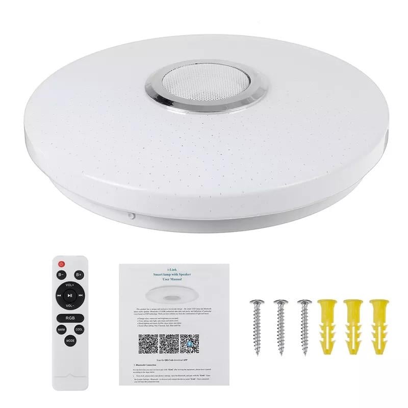 Люстра музыкальная потолочная LED Smart с пультом Bluetooth колонкой (1663811199) - фото 2