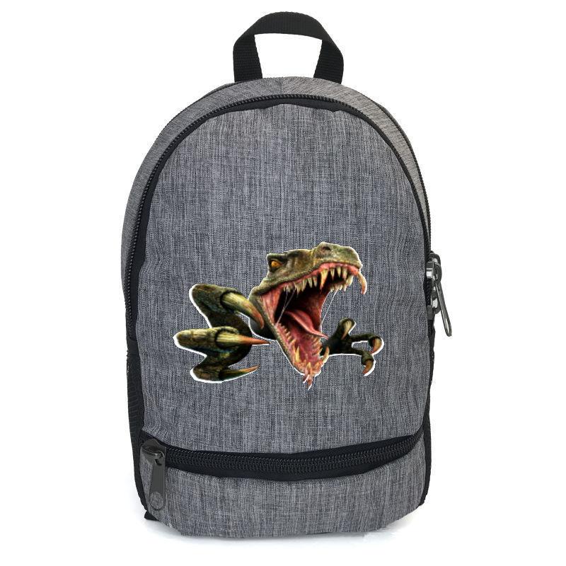 Школьный рюкзак Cappuccino Toys Jurassic World-007 с принтом Парк Юрского периода 12,5 л Серый (1391165820)